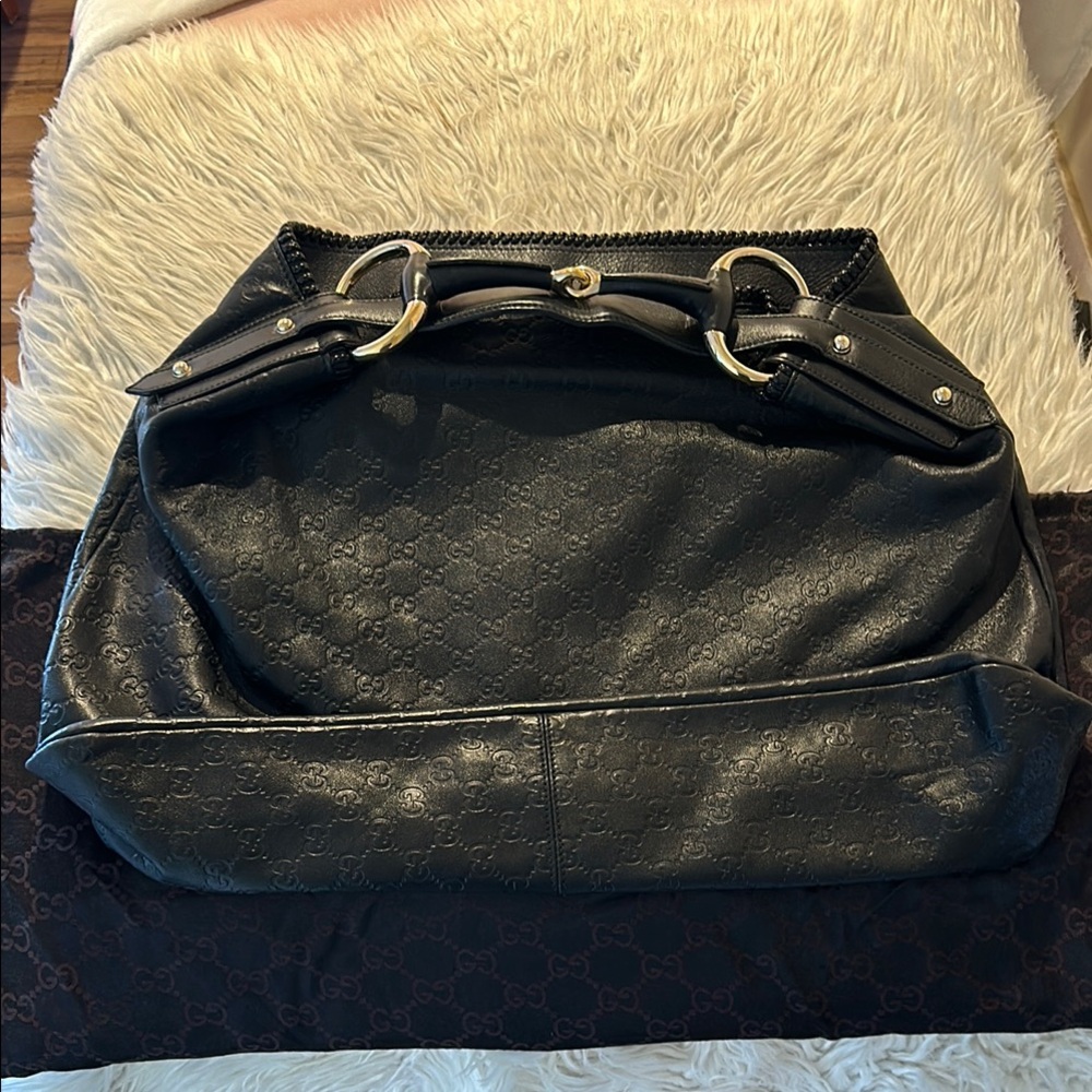 Gucci Black Leather Women's TOTE Bag